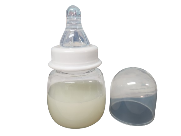 Reborn Baby Unisex White Short Bottle Prop 60ml with NO FLOW baby Teat