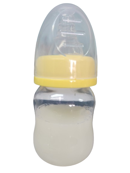 Reborn Baby Unisex Lemon Yellow Tall Bottle Prop 60ml with NO FLOW baby Teat