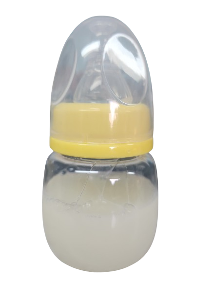 Reborn Baby Unisex Lemon Yellow Short Bottle Prop 60ml with NO FLOW baby Teat
