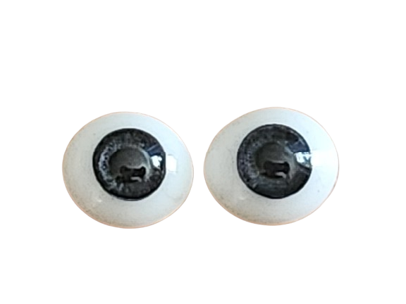 8mm Grey Blue Oval Glass Eyes Reborn Baby Doll Making Supplies