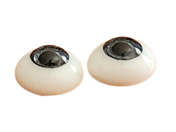 8mm Grey Blue Oval Glass Eyes Reborn Baby Doll Making Supplies