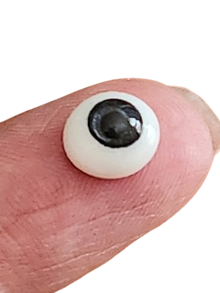 8mm Grey Blue Oval Glass Eyes Reborn Baby Doll Making Supplies