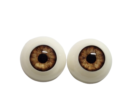 20mm Light Brown Round Acrylic Eyes Reborn Baby Doll Making Supplie