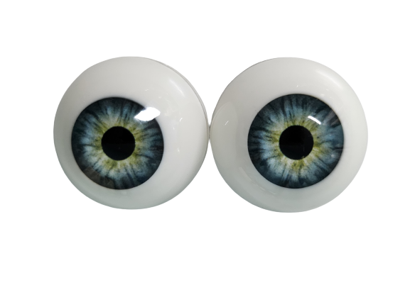 24mm Serene Blue Reborn Round Acrylic Eyes Baby Doll Making Supplies