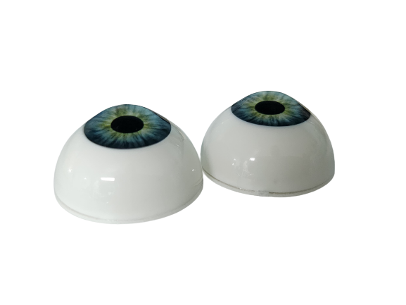 24mm Serene Blue Reborn Round Acrylic Eyes Baby Doll Making Supplies
