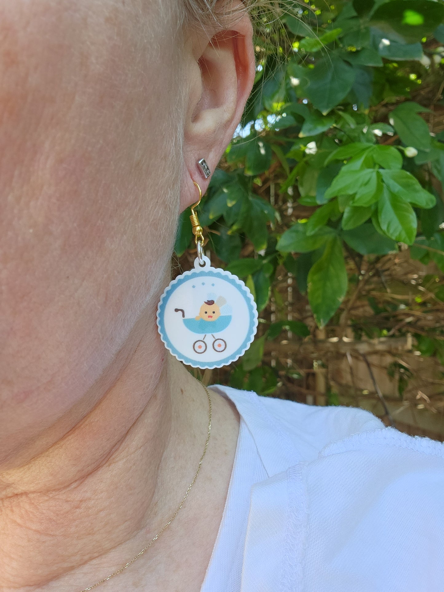 Logo Aussie Reborn Supplies Pair Acrylic Dangle Earrings