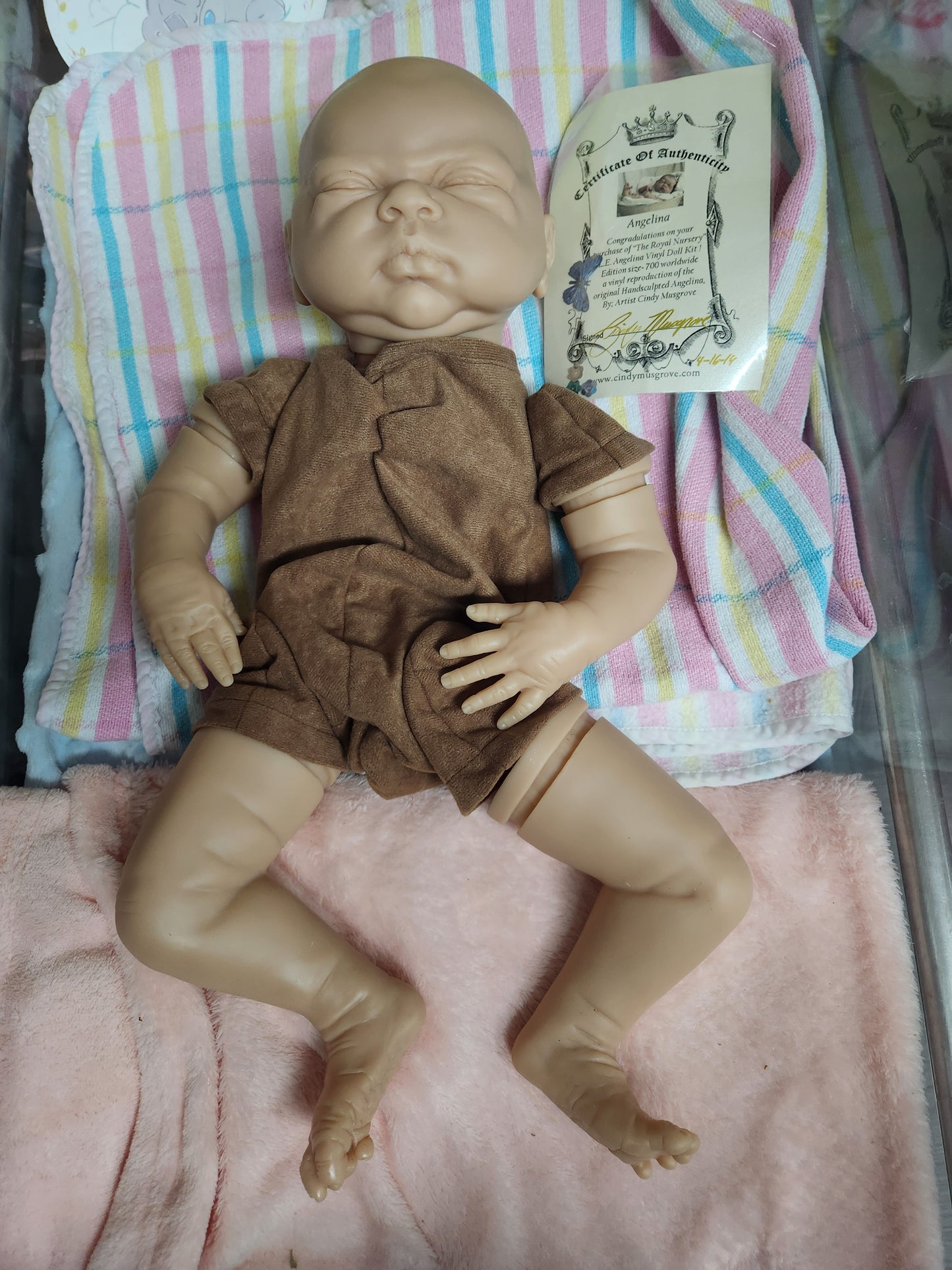 Angelina by Cindy Musgrove 18" Unpainted Reborn Baby Doll
