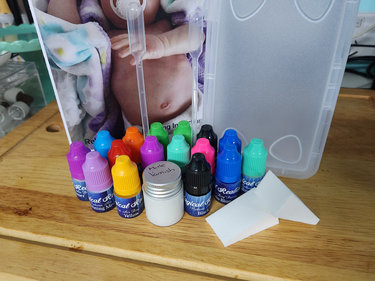 3ml Fantasy Painting Starter Kit Air Dry Magical Realism Reborn Baby Paint