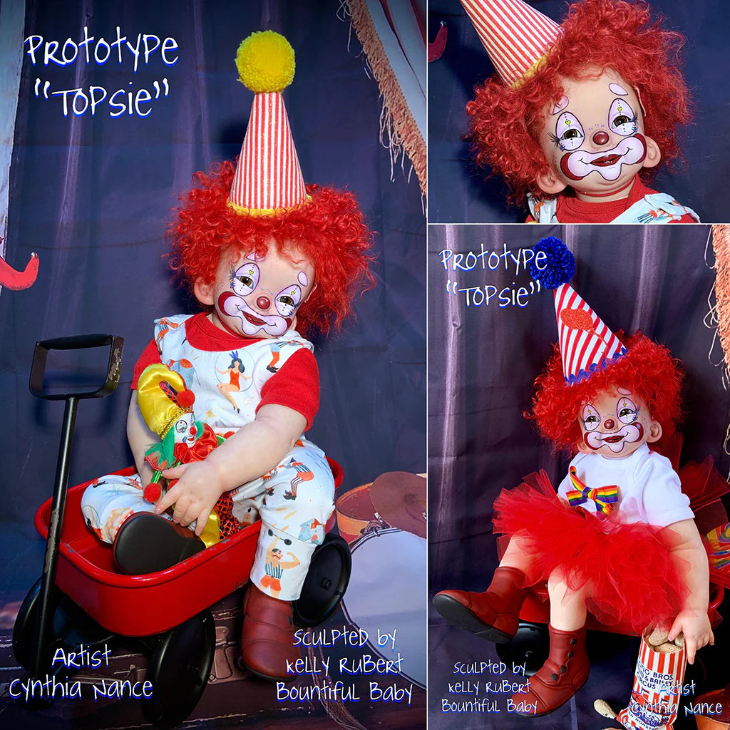 Topsie 20-21 Clown by Kelly Rubert Vinyl Doll Kit Reborn Baby Kit