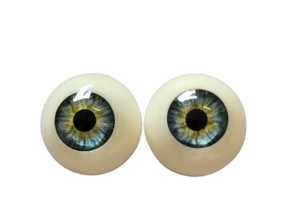 20mm Serene Blue Reborn Round Acrylic Eyes Baby Doll Making Supplies