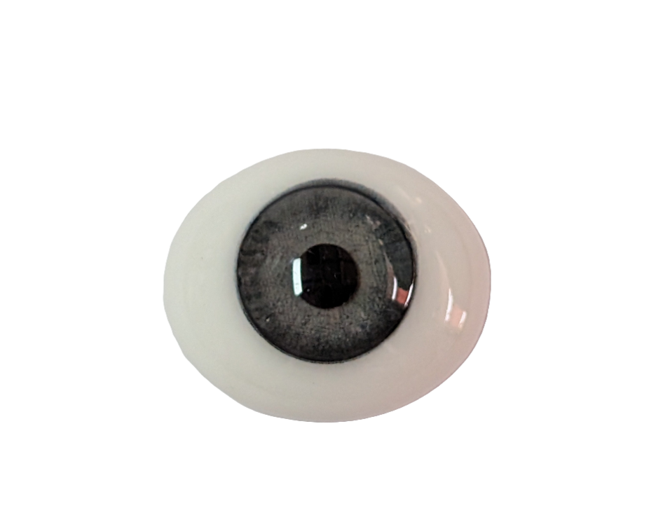 20mm Light Grey Blue Oval Glass Eyes Reborn Baby Doll Making Supplies