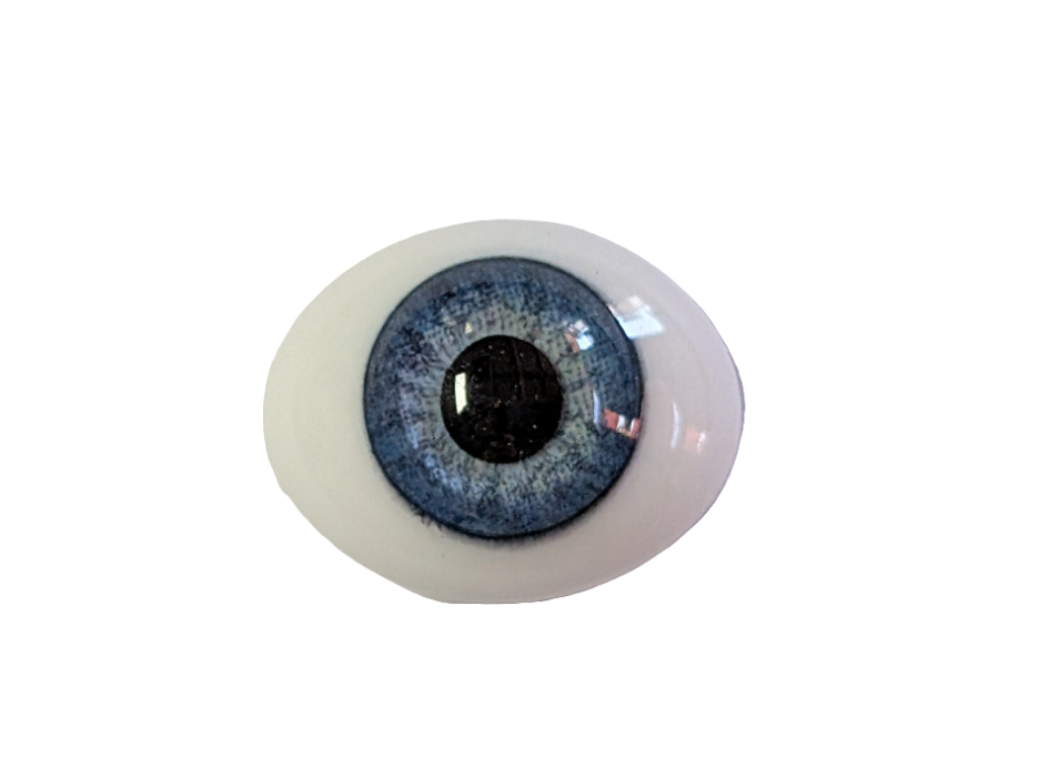 16mm Sky Blue Oval Glass Eyes Reborn Baby Doll Making Supplies