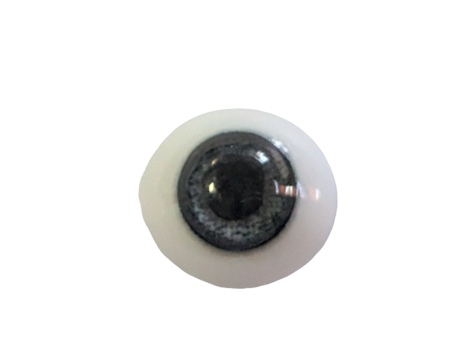 8mm Grey Blue Oval Glass Eyes Reborn Baby Doll Making Supplies