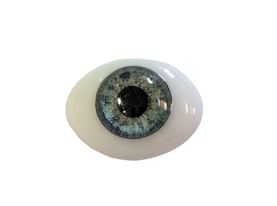 14mm Meadow Green Oval Glass Eyes Reborn Baby Doll Making Supplies