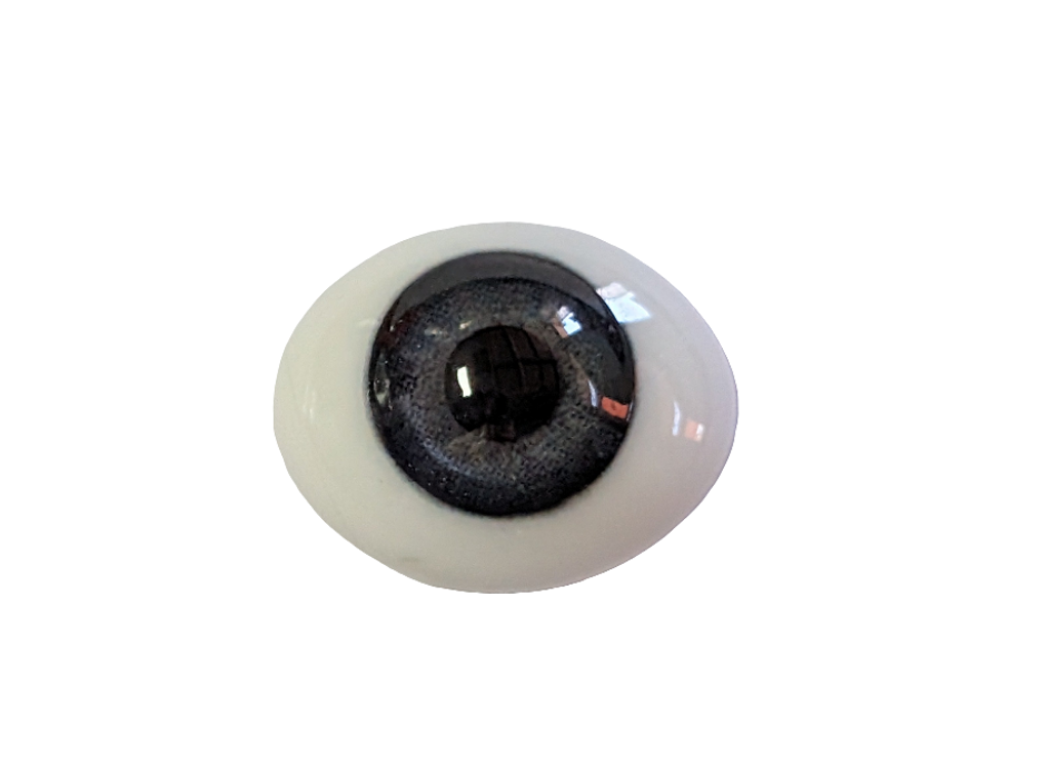 16mm Grey Blue Oval Glass Eyes Reborn Baby Doll Making Supplies