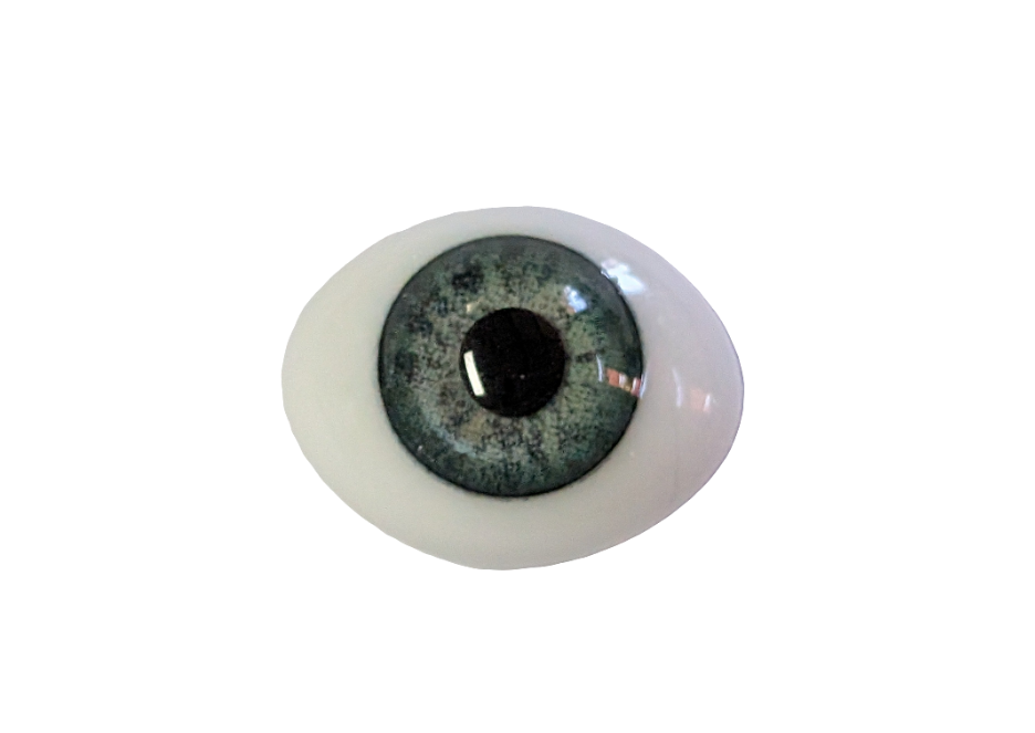 16mm Meadow Green Oval Glass Eyes Reborn Baby Doll Making Supplies