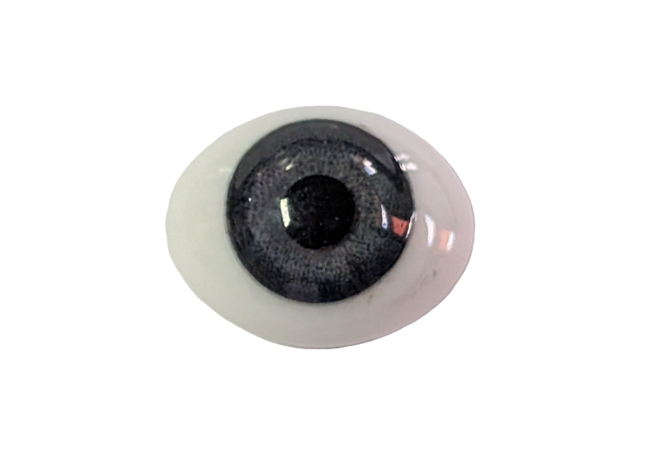 14mm Grey Blue Oval Glass Eyes Reborn Baby Doll Making Supplies