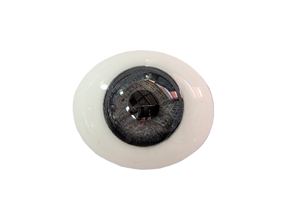 20mm Grey Blue Oval Glass Eyes Reborn Baby Doll Making Supplies