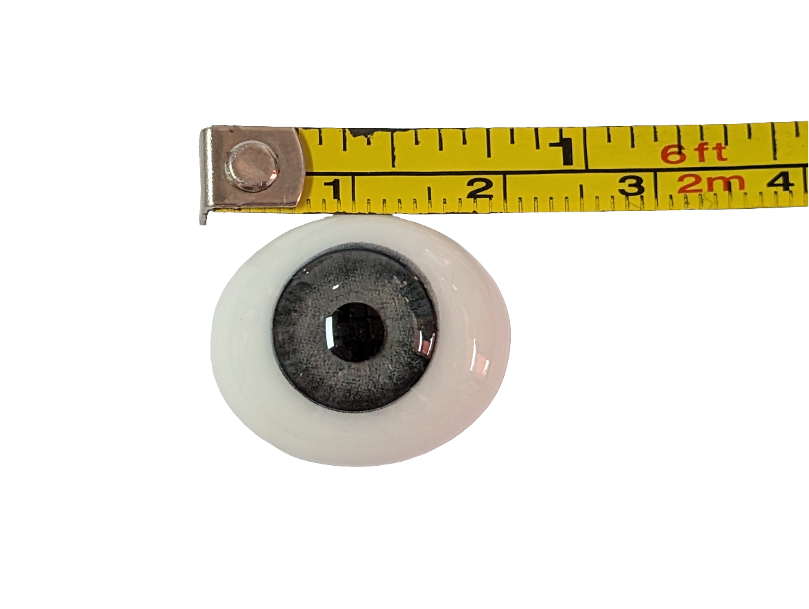 20mm Light Grey Blue Oval Glass Eyes Reborn Baby Doll Making Supplies