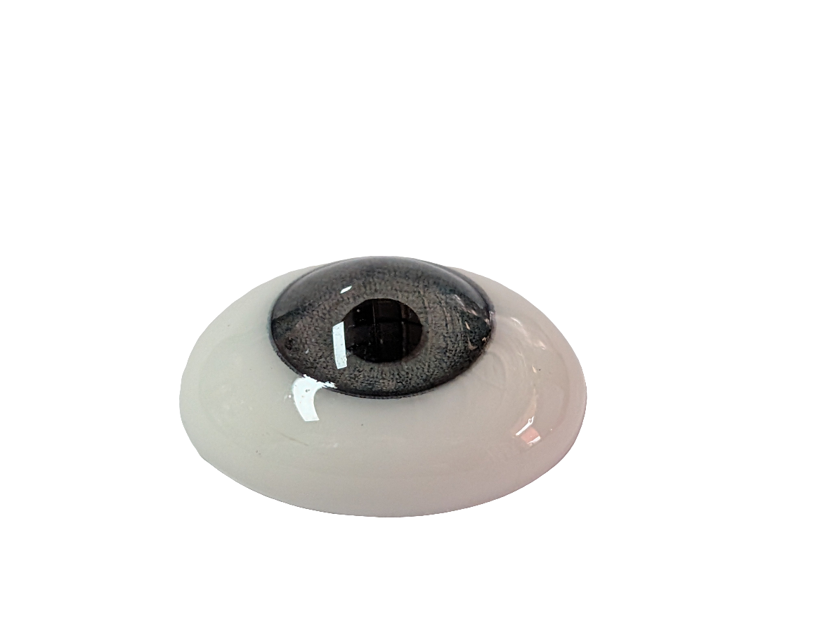 20mm Light Grey Blue Oval Glass Eyes Reborn Baby Doll Making Supplies