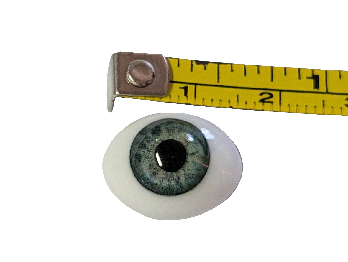 16mm Meadow Green Oval Glass Eyes Reborn Baby Doll Making Supplies