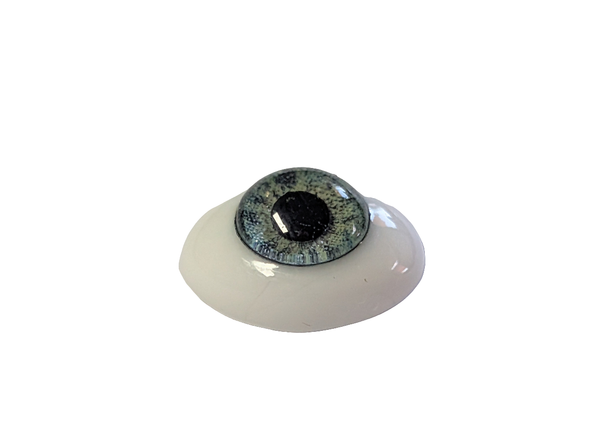 14mm Meadow Green Oval Glass Eyes Reborn Baby Doll Making Supplies