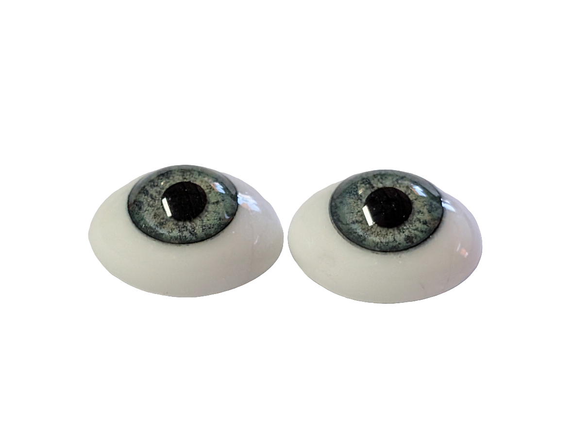 16mm Meadow Green Oval Glass Eyes Reborn Baby Doll Making Supplies
