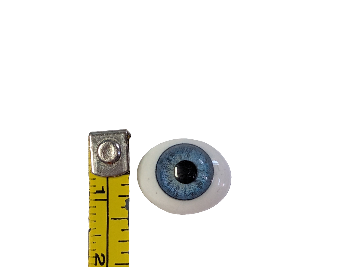 14mm Sky Blue Oval Glass Eyes Reborn Baby Doll Making Supplies