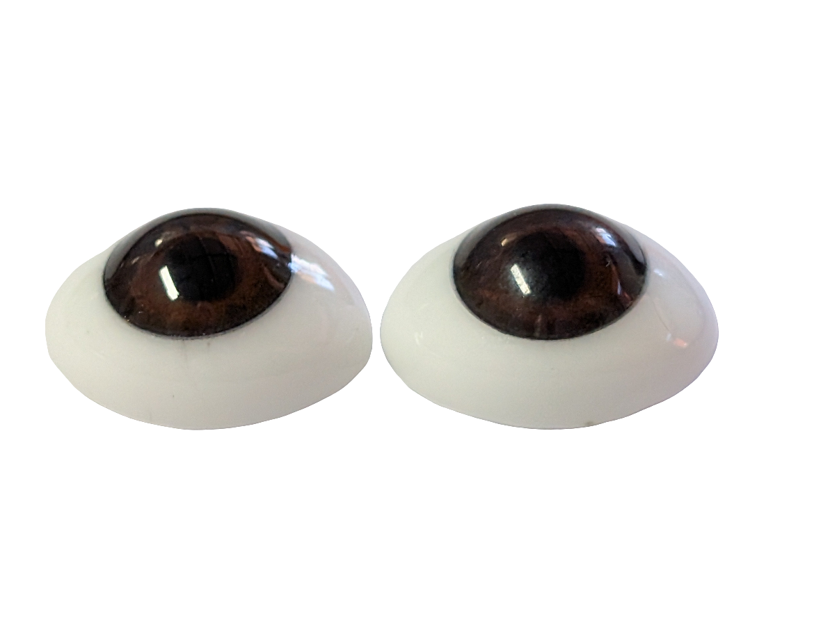 16mm Brown Oval Glass Eyes Reborn Baby Doll Making Supplies