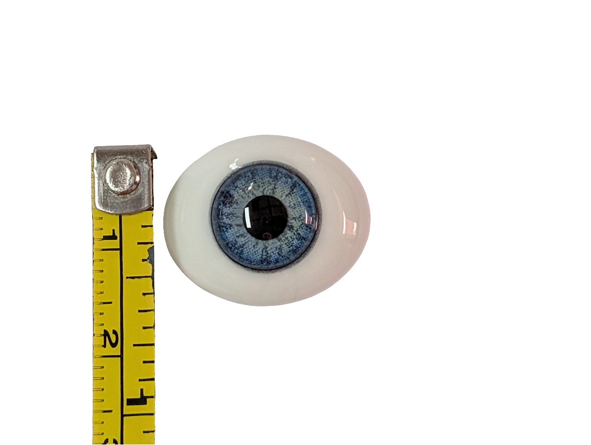 20mm Sky Blue Oval Glass Eyes Reborn Baby Doll Making Supplies