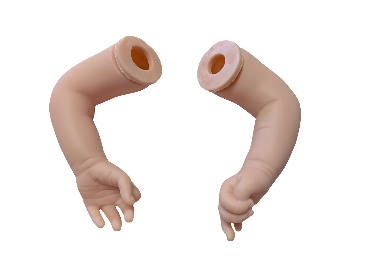 17- 19" Unpainted Vinyl Reborn Baby Arms " ARMS ONLY" Parts