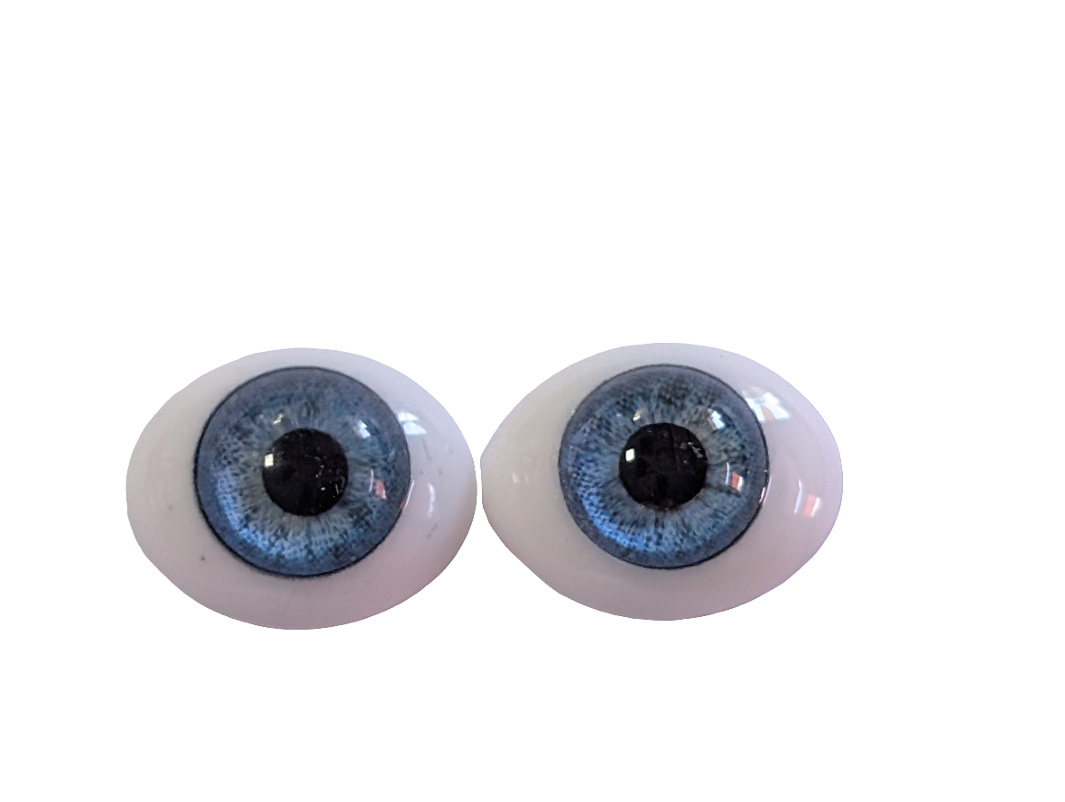 14mm Sky Blue Oval Glass Eyes Reborn Baby Doll Making Supplies