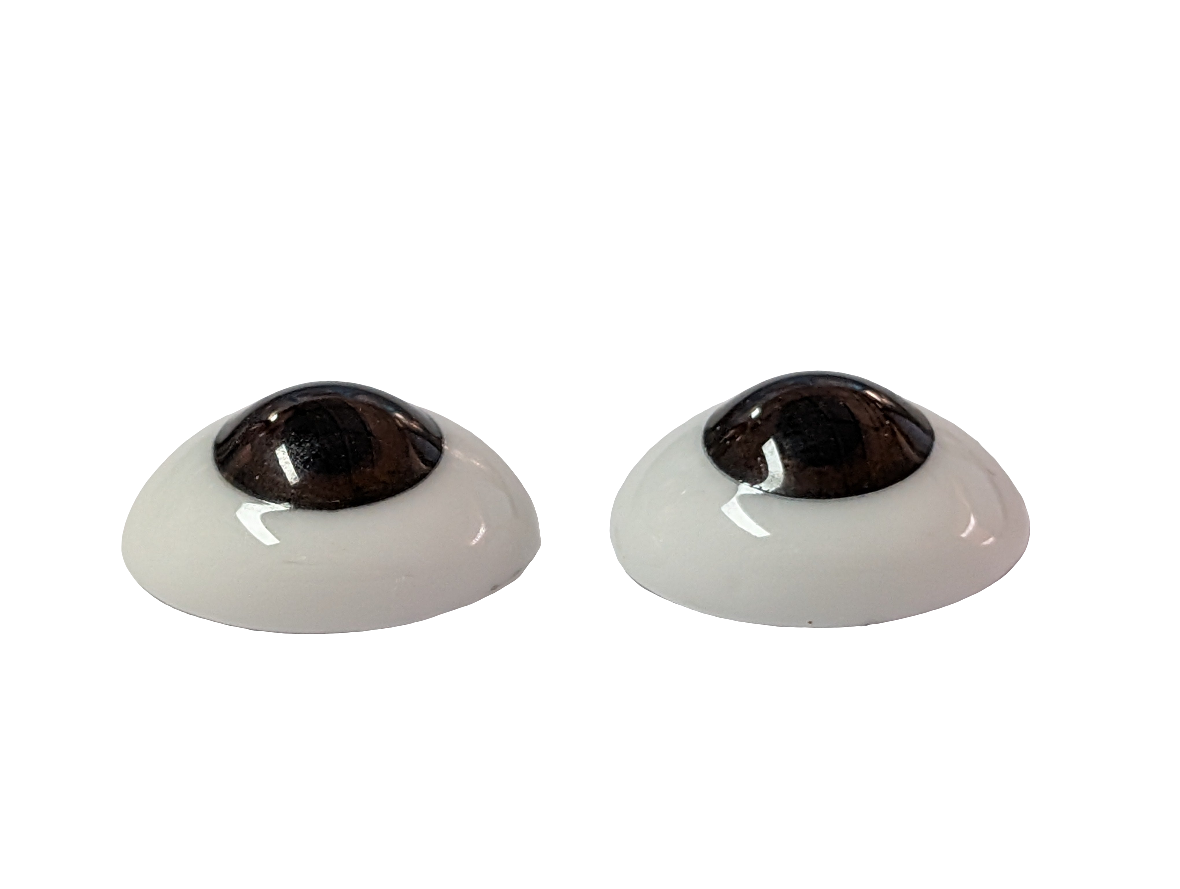 20mm Brown Oval Glass Eye Reborn Baby Doll Making Supplies