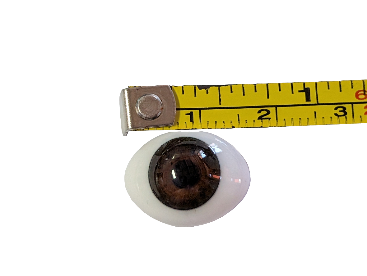 16mm Brown Oval Glass Eyes Reborn Baby Doll Making Supplies