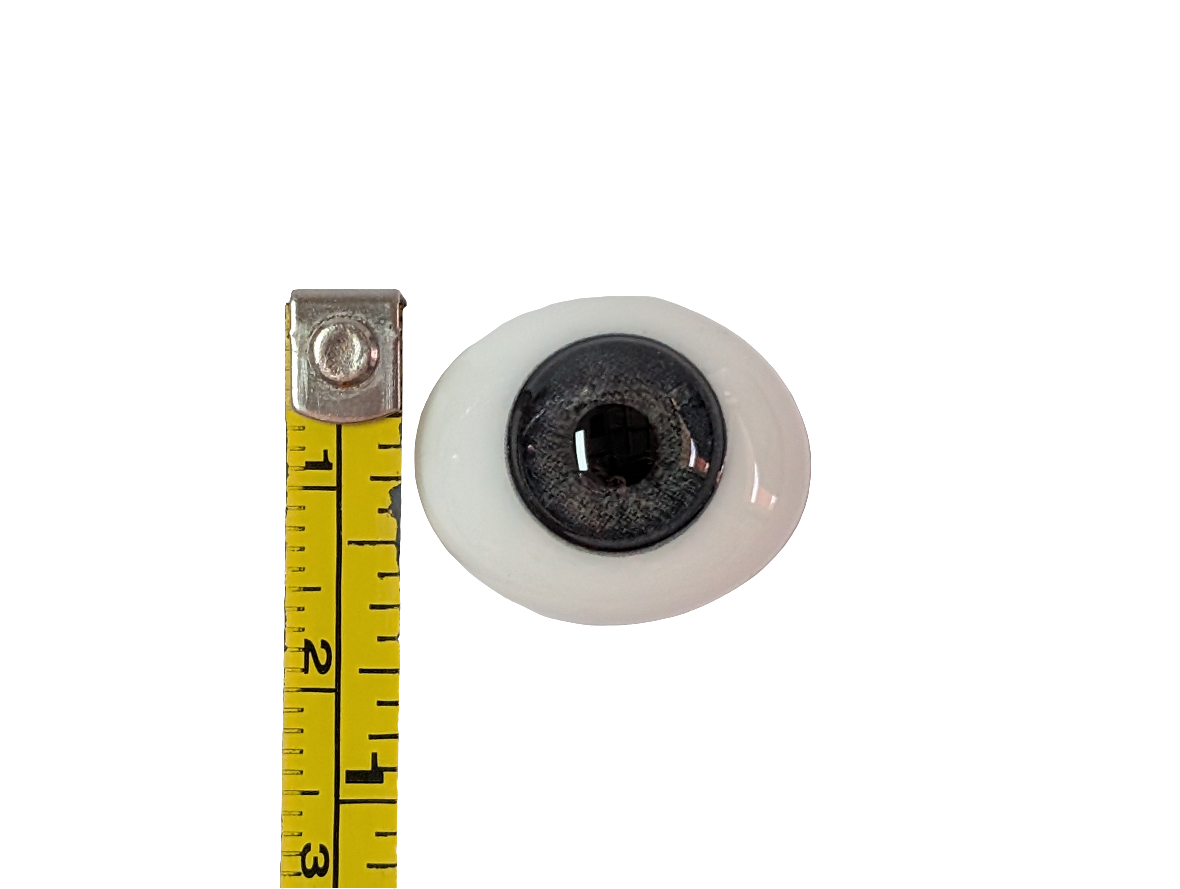20mm Grey Blue Oval Glass Eyes Reborn Baby Doll Making Supplies