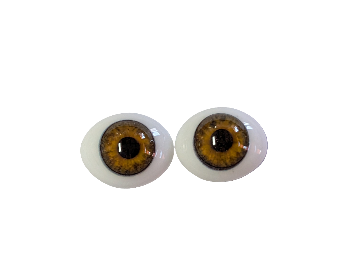 16mm Hazel  Oval Glass Eyes Reborn Baby Doll Making Supplies