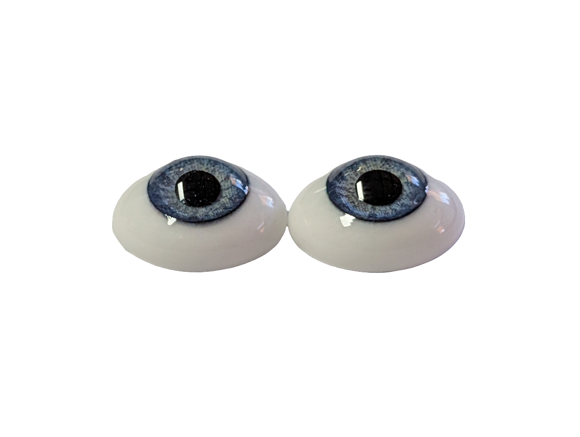 16mm Sky Blue Oval Glass Eyes Reborn Baby Doll Making Supplies