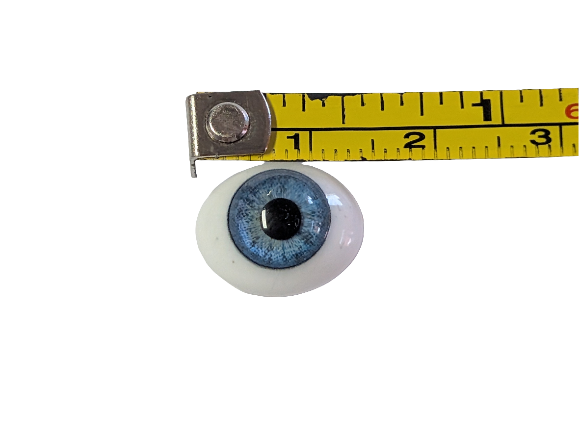 14mm Sky Blue Oval Glass Eyes Reborn Baby Doll Making Supplies