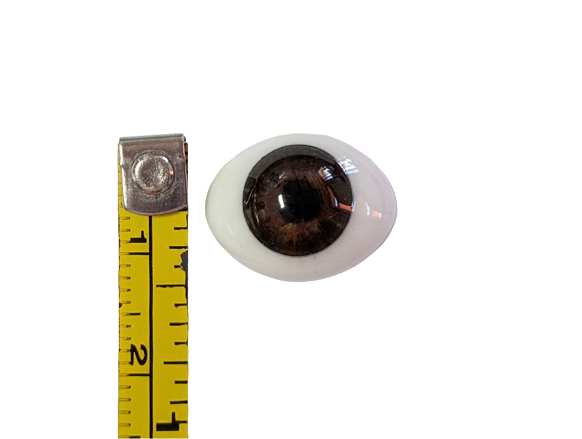 16mm Brown Oval Glass Eyes Reborn Baby Doll Making Supplies