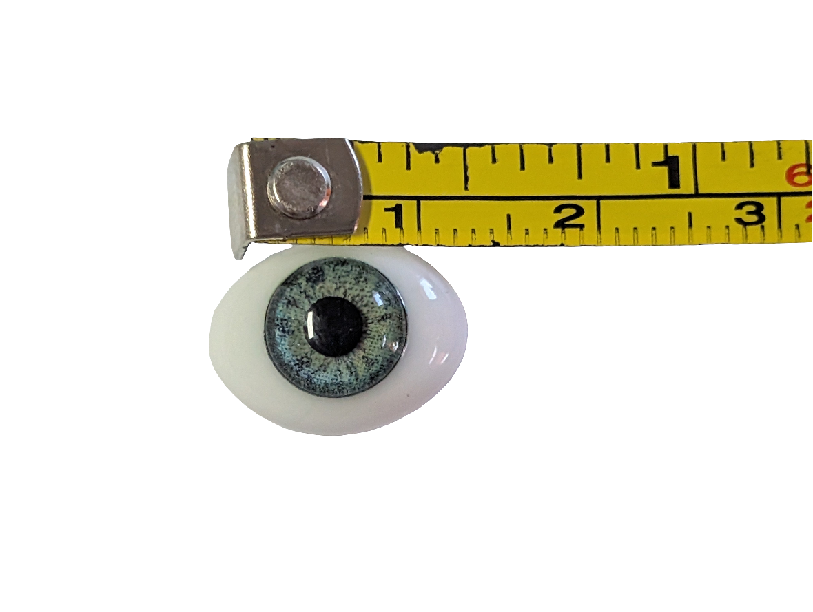 14mm Meadow Green Oval Glass Eyes Reborn Baby Doll Making Supplies