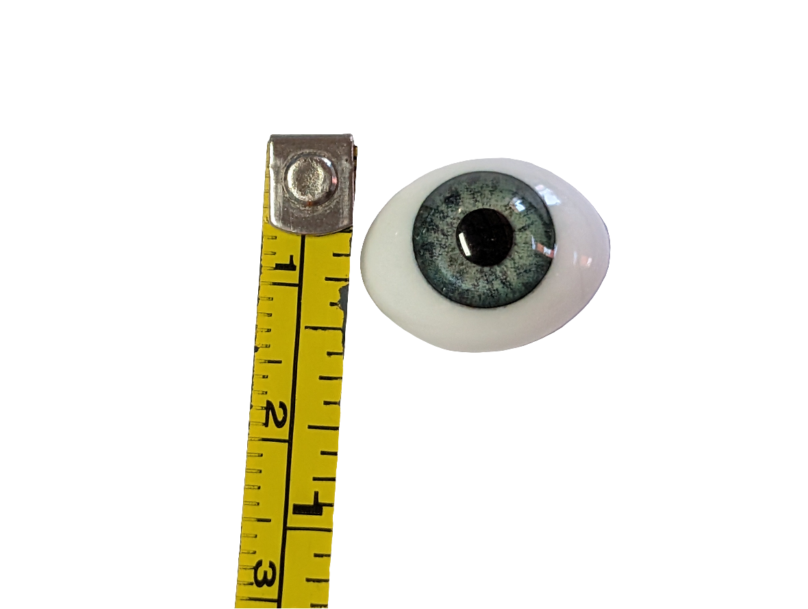 16mm Meadow Green Oval Glass Eyes Reborn Baby Doll Making Supplies