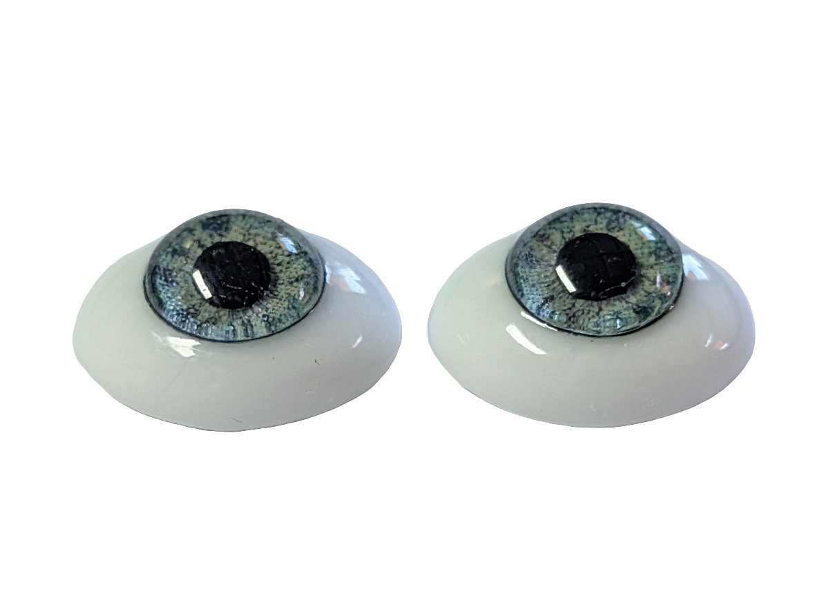 14mm Meadow Green Oval Glass Eyes Reborn Baby Doll Making Supplies