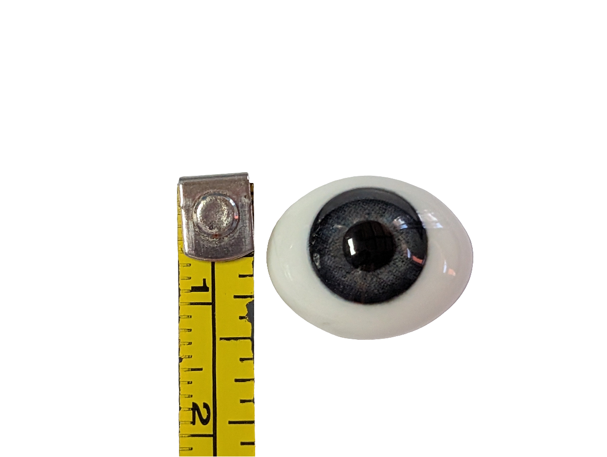 16mm Grey Blue Oval Glass Eyes Reborn Baby Doll Making Supplies