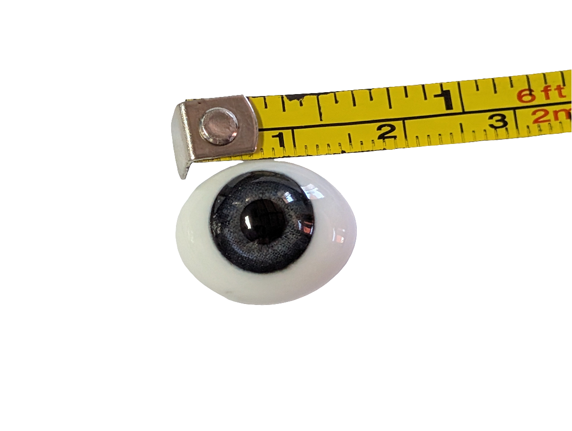 16mm Grey Blue Oval Glass Eyes Reborn Baby Doll Making Supplies