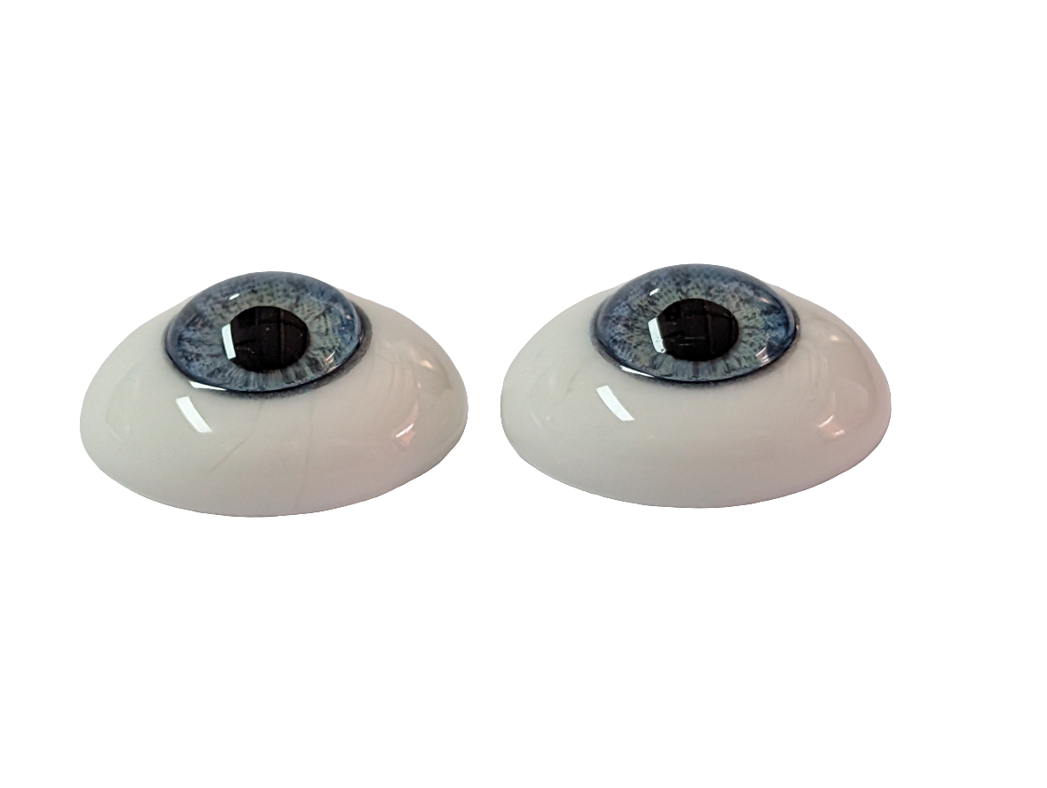 20mm Sky Blue Oval Glass Eyes Reborn Baby Doll Making Supplies