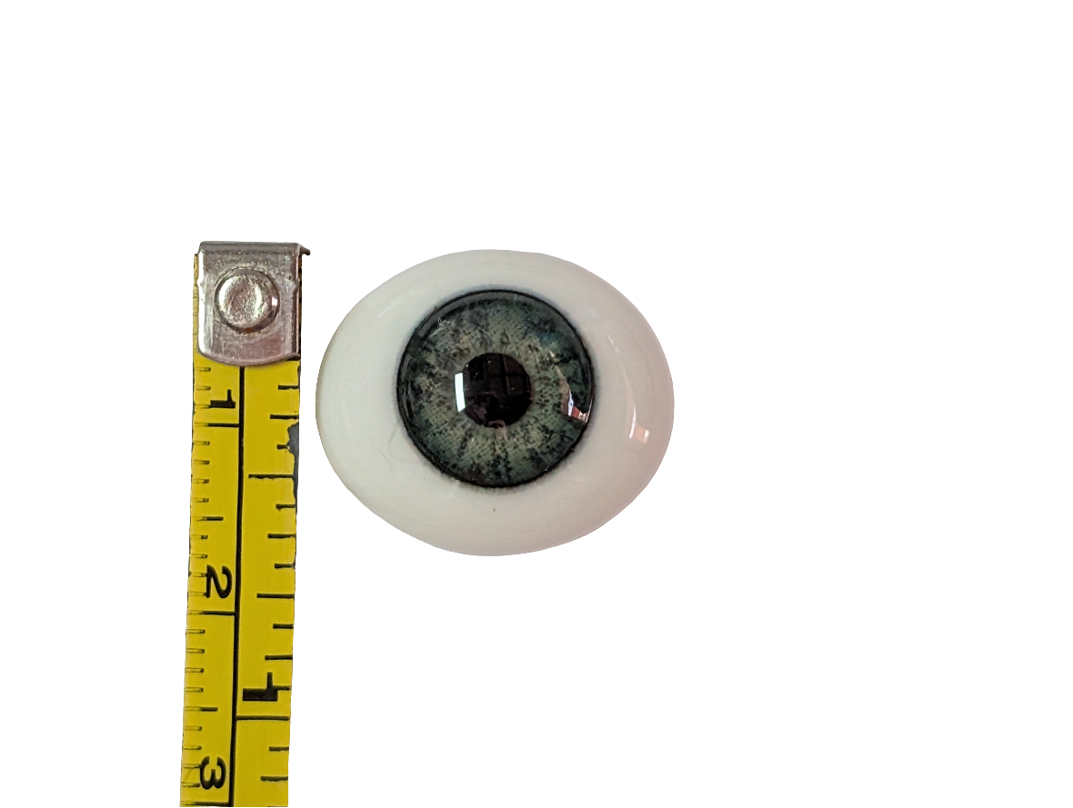 20mm Meadow Green Oval Glass Eyes Reborn Baby Doll Making Supplies