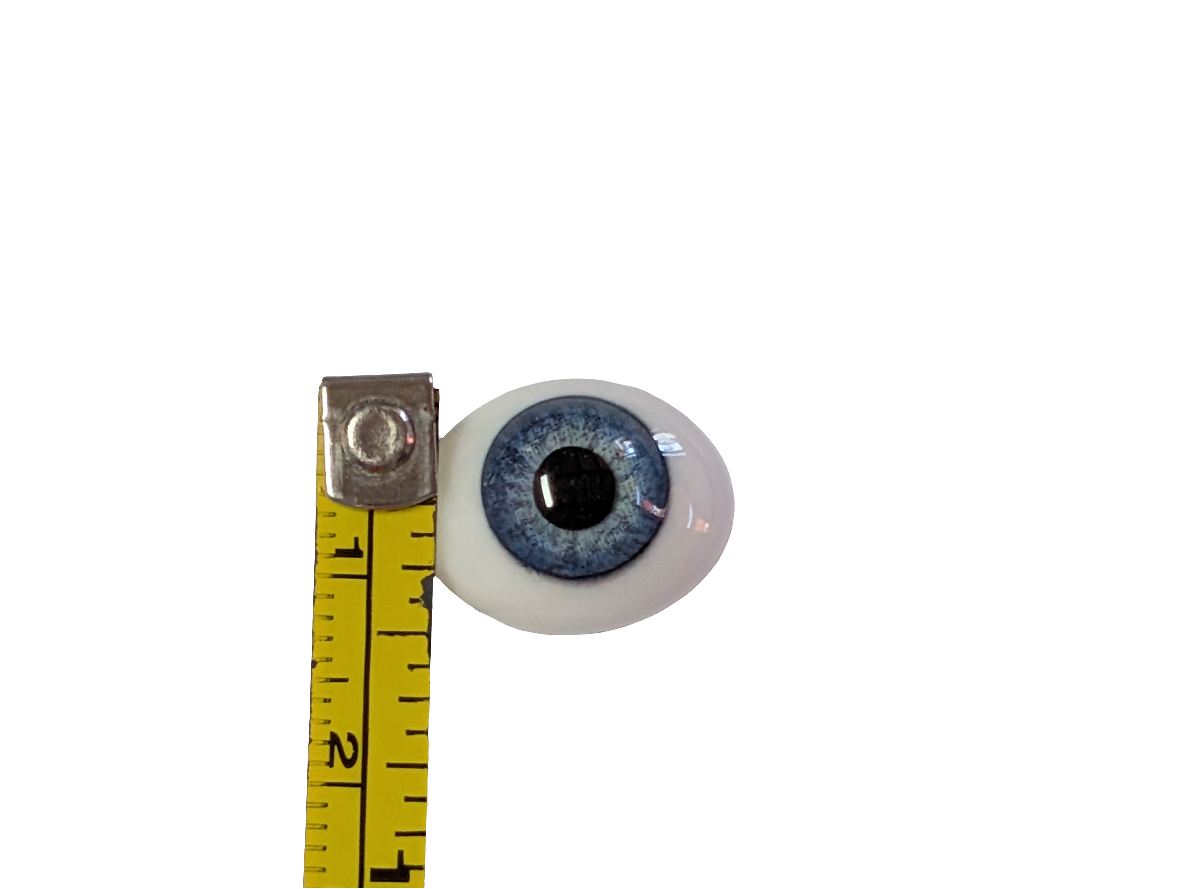 16mm Sky Blue Oval Glass Eyes Reborn Baby Doll Making Supplies