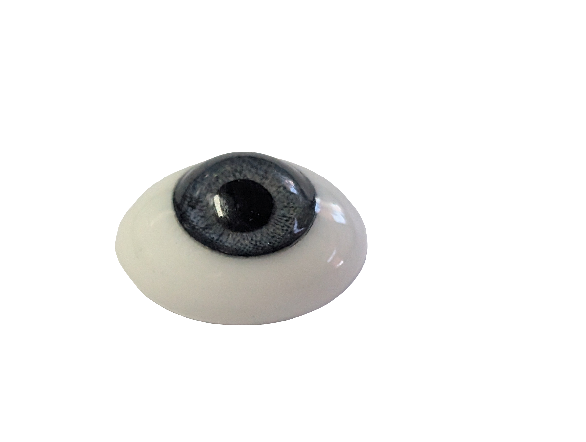 12mm Grey Blue Oval Glass Eyes Reborn Baby Doll Making Supplies