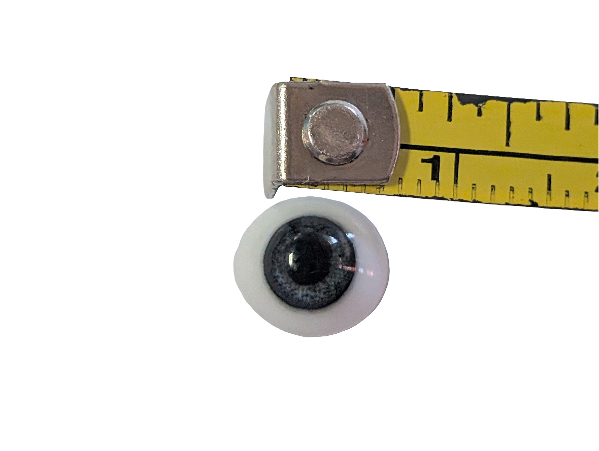8mm Grey Blue Oval Glass Eyes Reborn Baby Doll Making Supplies