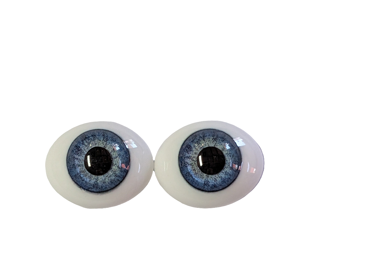16mm Sky Blue Oval Glass Eyes Reborn Baby Doll Making Supplies